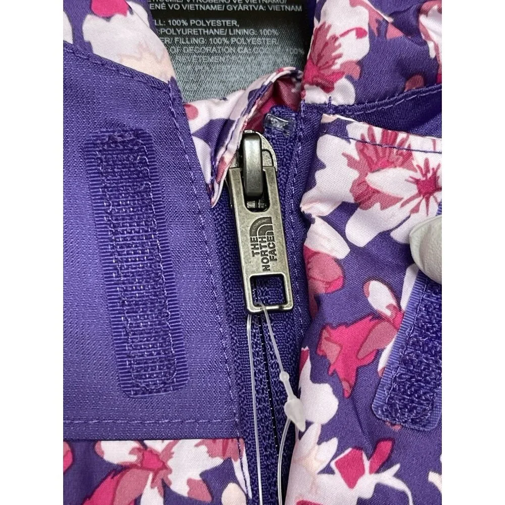 The North Face‎ Snow Suit One Piece Purple Floral Girls Infant Size 6-12 Months